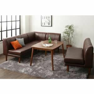 ダイニングセット 5点セット 幅105 （テーブル+2人掛けソファ2脚+1人掛けソファ1脚+コーナーソファ1脚） ソファダイニングセット 4人掛け 5人掛け ハイタイプこたつ こたつテーブル ダイニングセット ローテーブル こたつソファ 合皮ソファ ローソファ ダイニングチェア