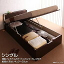 跳ね上げ式 ベッド シングル しんぐる べっと ベッド 深さレギュラー 縦開き 薄型プレミアムポケットコイルマットレス付き 組立設置付き 日本製 シングルベッド ベット 大容量 ライト付き ベッド収納 小さめ ガス圧 棚付き コンセント付き 新婚 同棲 一人暮らし(3)