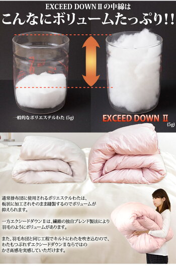 ★74H限定!6280円★【送料無料/即納】羽毛を超えた暖かさ!?人工羽毛エクシードダウンII洗える洗える掛け布団洗える布団羽毛タッチ掛布団シングル収納ケース付き抗菌防臭テイジン帝人寝具掛け布団ふとん布団お布団羽毛布団を超えた