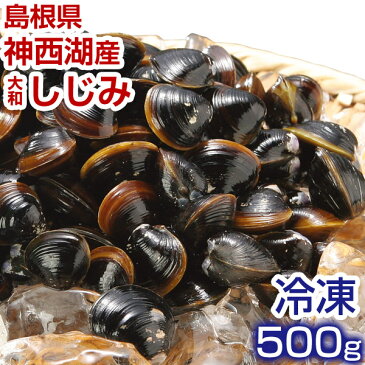 ★送料無料★ 島根県 神西湖産 大和しじみ 神の黒真珠 500g 冷凍 産地直送 真空パック 砂抜き済み 大型 2パック 大粒 しじみ貝 冷凍しじみ しじみ 出雲市 神西湖