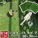 【正午~5%OFFクーポン】 RENEW 高耐久 ジョイント式 人工芝 水はけ 81枚セット 芝丈25mm 7.3平米用 ジョイント リアル リアル人工芝 タイ...