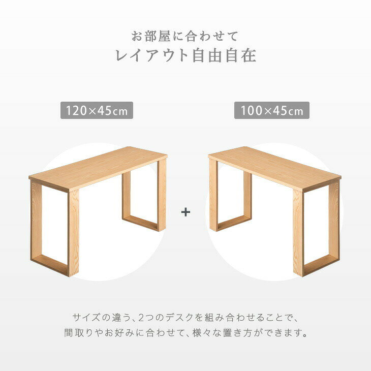 【正午~クーポン5%引】 L字 デスク 幅100+120 2点セット 天然木 パソコンデスク ワークデスク PCデスク L字型 木製 木目 テレワーク 在宅 机 l字 ツインデスク コーナー 組み合わせ 簡易デスク 作業机 おしゃれ 【超大型】【後払/時間指定NG】 [2]