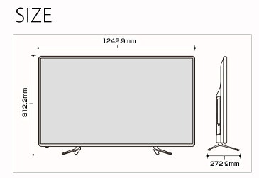 【送料無料】テレビ 55V型 3年保証 2K フルハイビジョン 直下型LED 3波 地上・BS・110度CS 外付けHDD録画機能対応 地上デジタル 地デジ フルハイビジョンテレビ 55型 55V 55インチ LED液晶テレビ 解像度：1920×1080 幅124.2cm 薄型 TV