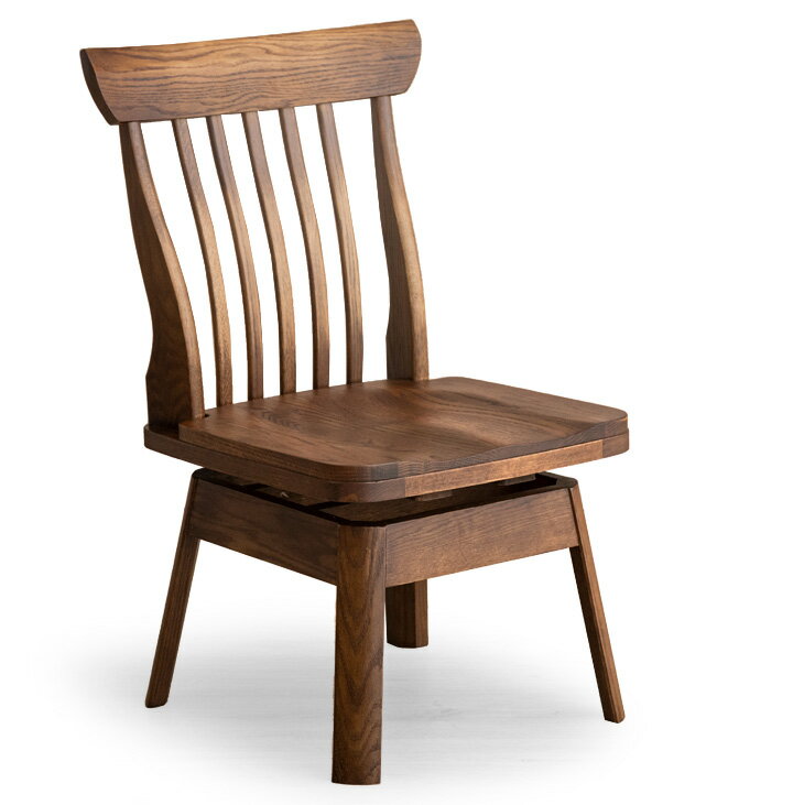 回転式 和モダン ダイニングチェア 天然木 オーク 回転 チェア ダイニングチェアー チェア チェアー バ..