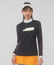 【公式】【SALE/50%OFF】 ランバン スポール 【WEB限定】 ロゴ モックネック長袖シャツ【 吸汗 / UVカット 】 レディース ハリ感 ストレッチ ウェア シャツ ゴルフ ゴルフウェア ブランド 暑さ対策 Oggi5月号掲載 2023年春夏モデル VLV1091T7L