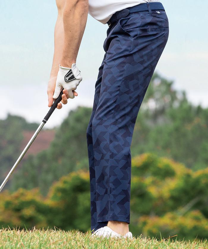  スリクソン デジタルドット柄プリントロングパンツ ゴルフパンツ ゴルフズボン 快適 メンズ ウェア ズボン ゴルフ ゴルフウェア スポーツウェア ブランド セール 2023年春夏モデル RGMVJD04