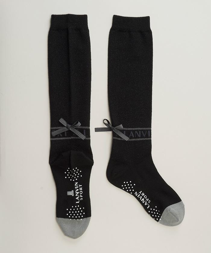 【公式】【SALE/41%OFF】 ランバン スポール アクリルウール混ロゴハイソックス ラインデザイン グログランリボン レディース アクセサリー 小物 ソックス 靴下 ゴルフ おしゃれ スポーツウェア ブランド セール 2023年秋冬モデル VLW0035C6H