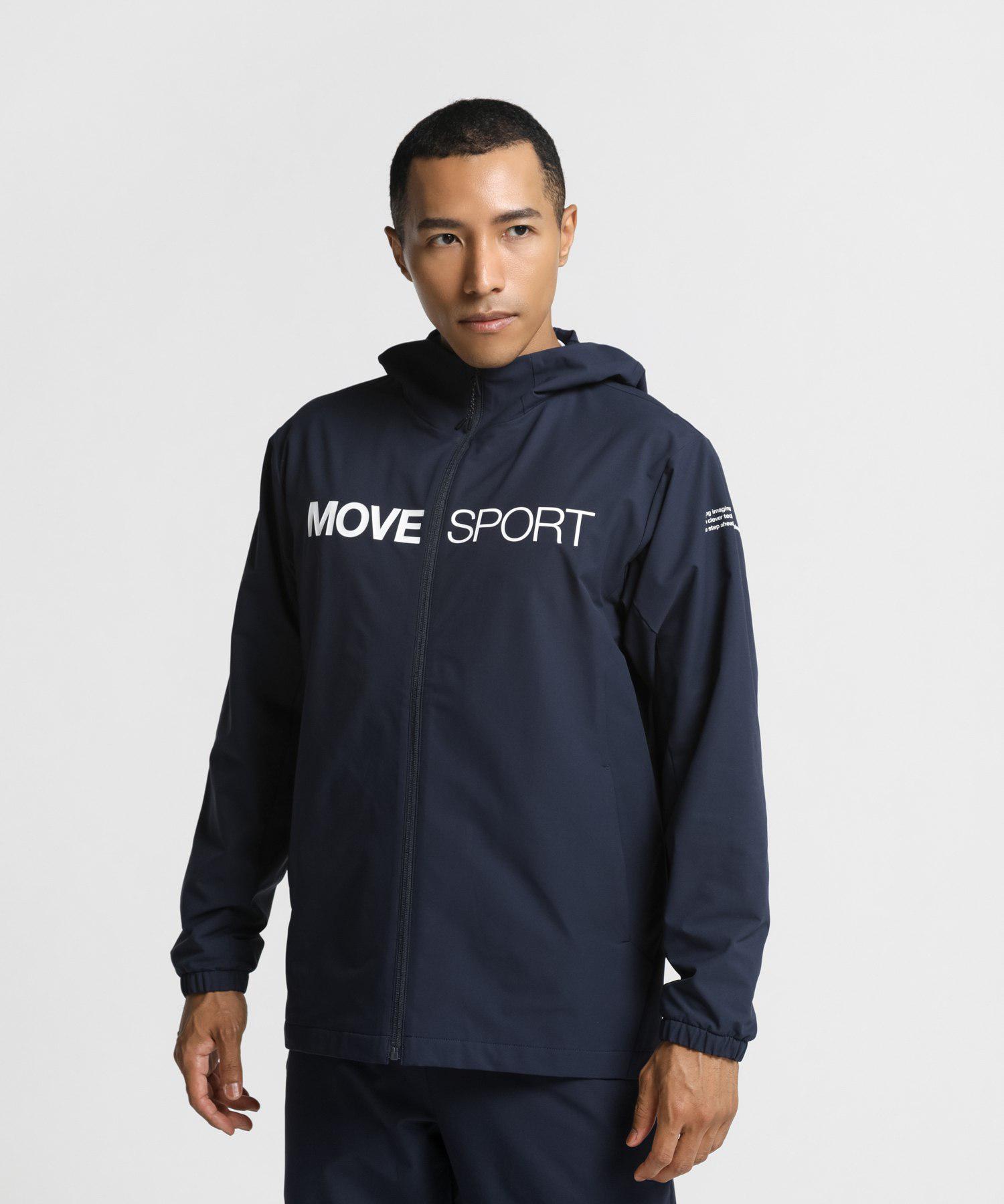 【公式】【SALE/30%OFF】 MOVESPORT デサント AIRY TRANSFERライトウォーム フルジップフーディー メンズ 4WAYストレッチ UVカット ウェア ウィンドブレーカー トレーニング ブランド ムーブスポーツ DESCENTE 2023年秋冬 新規セール DMMWJF12 3