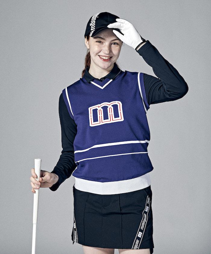 【公式】【SALE/60%OFF】 マンシングウェア 【ENVOY】 オリジナルロゴジャカードニットベスト ポリエステル素材 レディース ウェア ベスト ゴルフ ゴルフウェア おしゃれ スポーツ ブランド セール 2023年秋冬モデル MEWWJL80