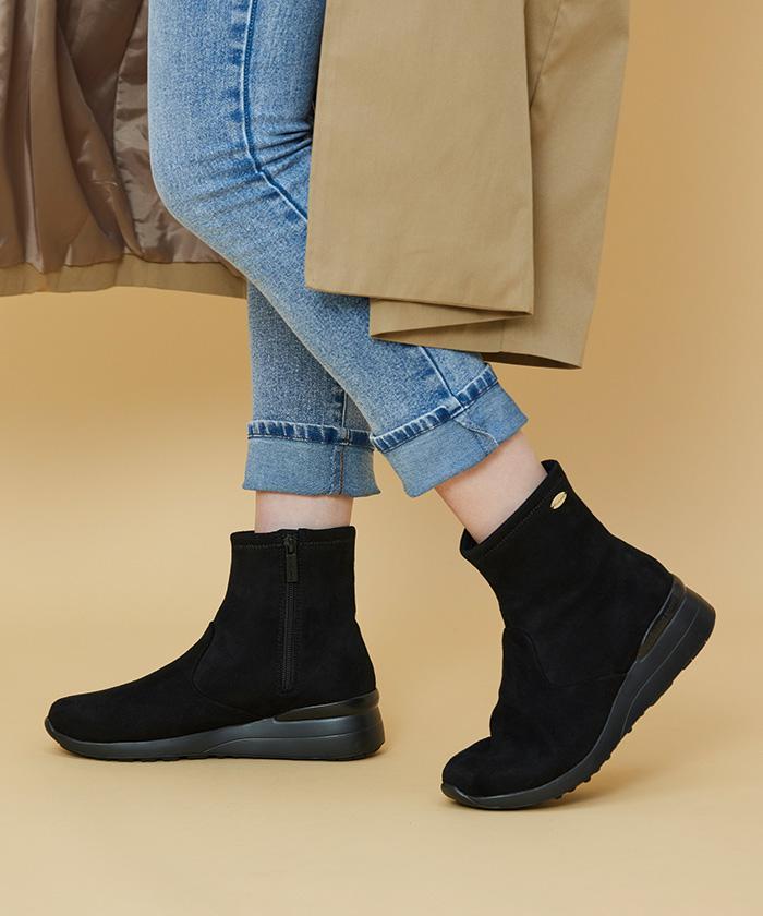 【公式】 ルコックスポルティフ LCS アンジェ II / LCS ANGERS II ブーツ レディース 防水設計 軽量 消臭機能 ヒールアップ設計 ウィンターブーツ レイン シューズ 靴 雪 雨 スポーツ ブランド 2024年秋冬モデル QL3WJD87BK