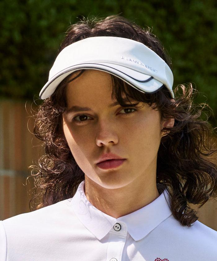 【公式】【SALE/50%OFF】 ランバン スポール ラインデザイン UVサンバイザー【UPF50＋】 レディース バイザー UVカット サイズ調整可 ゴルフ 小物 帽子 おしゃれ ウェア スポーツ ブランド セール 2023年秋冬モデル VLW0332A3