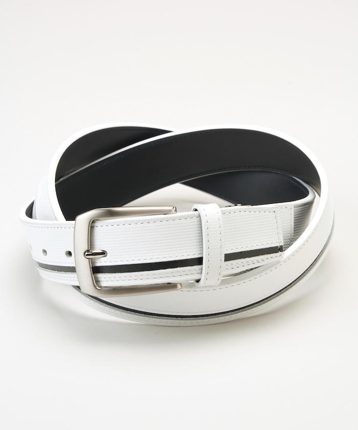 【公式】【SALE/20%OFF】 ランバン スポール ラインデザインベルト ( サイズ調整可能 ) メンズ ベルトカットタイプ 日本製 ゴルフ ベルト 小物 アクセサリー ウェア スポーティ おしゃれ スポーツ ブランド セール 2023年秋冬モデル VMW0642C3