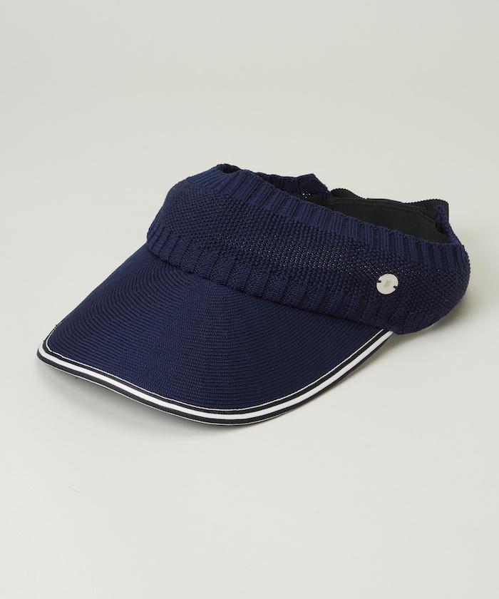 【マラソン期間限定 P10倍/10%OFFクーポン】【公式】 ランバン スポール ニットサンバイザー 【部分UVカット】 レディース カノコ風編地 シンプル 日本製 ゴルフ 小物 バイザー 帽子 ゴルフウェア おしゃれ スポーツ ブランド セール VLX0354C5 2024年春夏モデル