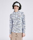 【公式】【SALE/30%OFF】 マンシングウェア サンスクリーン 裏鹿の子ロゴアレンジ総柄プリント 長袖ジップアップシャツ レディース ストレッチ クーリン...