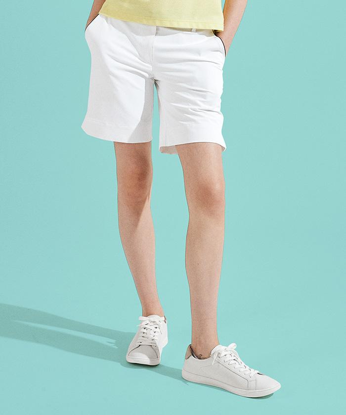 【公式】 マンシングウェア 神白ハーフパンツ サンスクリーン クーリング 日本製 レディース ウェア ハーフパンツ ショートパンツ ボトムス 短パン ゴルフ おしゃれ スポーツ ブランド 2024年春夏モデル MJWXJD51