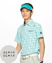 LUXEAKMPLUS ゴルフ 配色ロゴ半袖モックネックTシャツ／リュクスエイケイエムプラス（LUXEAKMPLUS）