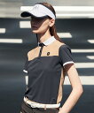 【公式】【SALE/30%OFF】 ランバン スポール パネルプリント半袖ポロシャツ【 SUNSCREEN / 吸汗速乾 / UV 】 レディース 吸汗速乾 U...