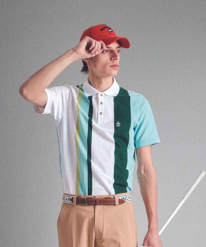 【公式】 マンシングウェア たて編鹿の子 半袖ポロシャツ メンズ 吸汗速乾 サンスクリーン ストレッチ UVカット ゴルフウェア ゴルフ ウェア おしゃれ スポーツ ブランド 2024年秋冬モデル MG4FHS21M