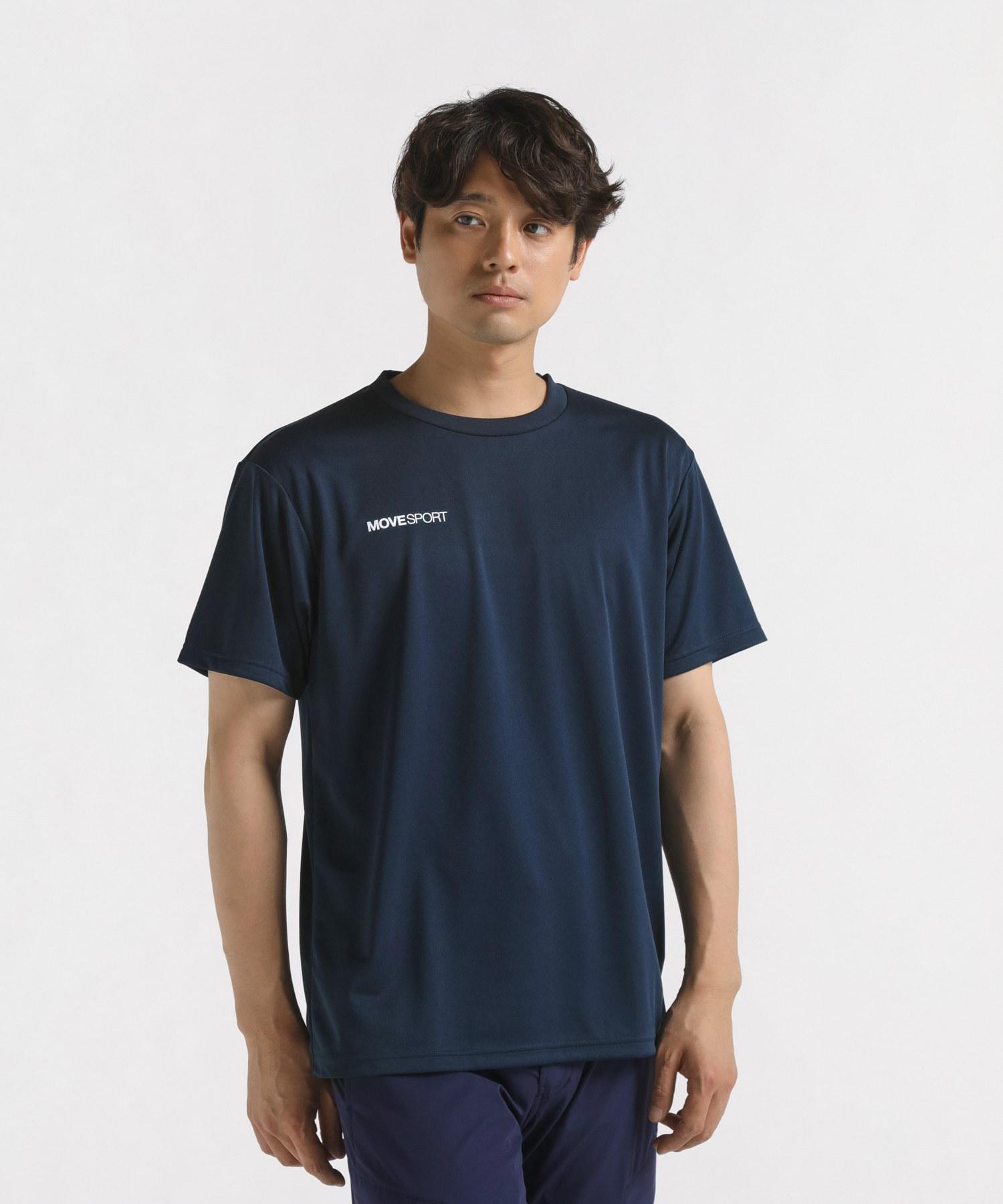 【公式】 MoveSport デサント 半袖Tシャツ メンズ 吸水 速乾 シンプル ワンポイン...