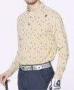 【公式】【SALE/10%OFF】 ルコックスポルティフ ゴルフ 【ストレッチフォーサー】 モノグラム小柄 長袖ポロシャツ メンズ 吸汗速乾 UVカット ストレ...