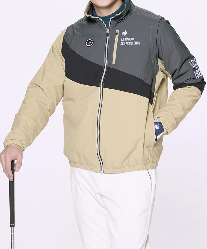 【公式】 ルコックスポルティフ ゴルフ 【ストレッチフォーサー】 中綿2WAYブルゾン メンズ 撥水 ストレッチ 防風 HEAT NAVI デタッチャブル ゴルフウェア おしゃれ スポーツ ブランド ジャケット ブルゾン ウェア 2024年秋冬モデル LG4FWB50M