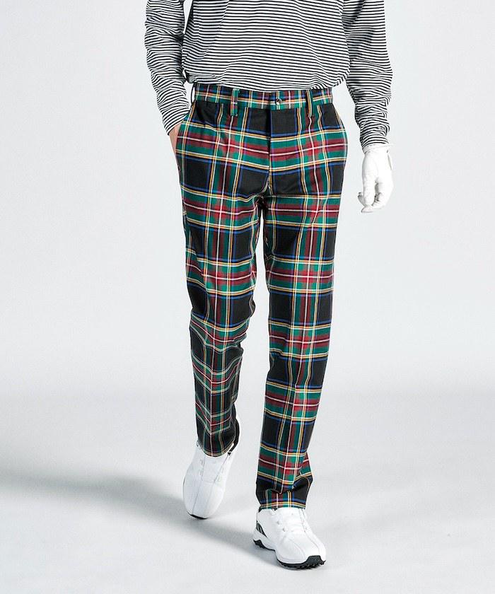【SALE/40％オフ】【公式】 マンシングウェア ツイルチェック柄パンツ メンズ ストレッチ Kinloch Anderson ゴルフ ロングパンツ ズボン ゴルフウェア おしゃれ スポーツ ブランド MG4FLP23M 2024年秋冬モデル