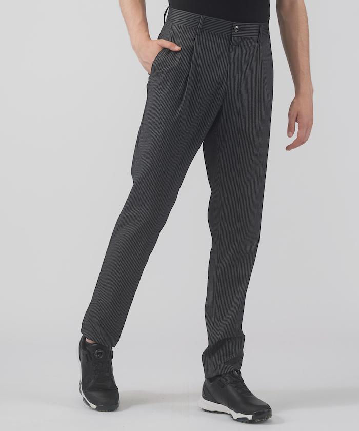 【11/15-16限定 P10倍/10%OFFクーポン】【公式】ランバン スポール ワンタックストライプ柄パンツ メンズ ストレッチ ゴルフ ロングパンツ ワンタックパンツ ズボン ウェア ゴルフウェア おしゃれ セール スポーツ ブランド VMX8053Y1 2024年春夏モデル
