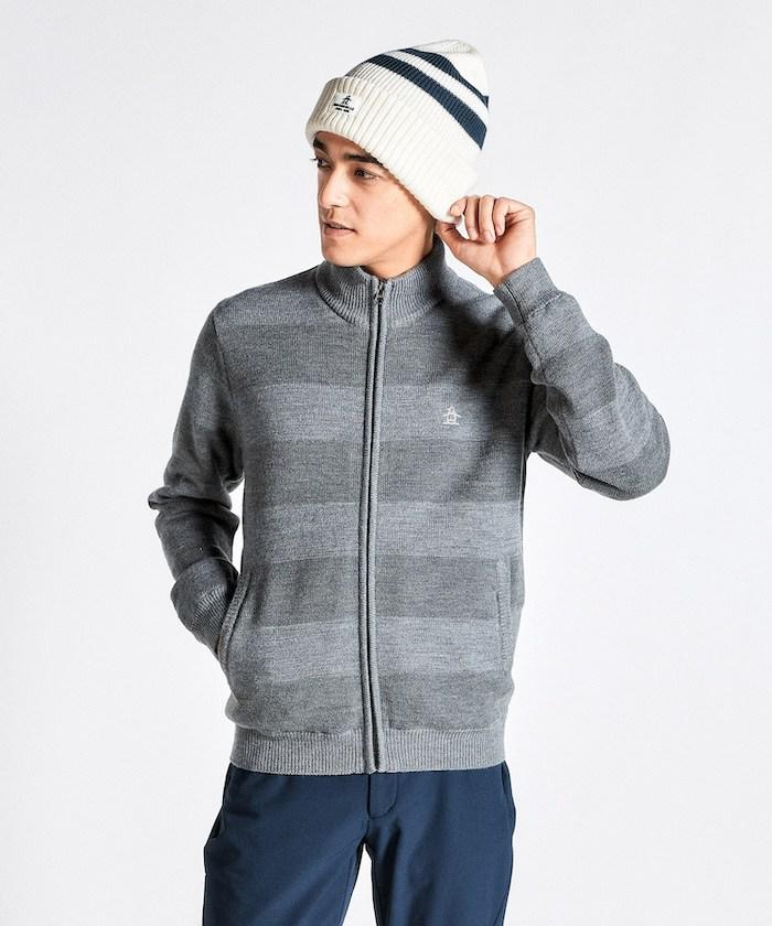 【素材切替】マンシングウェア ニットジャケット ブルゾン ニットセーター 楽天市場】マンシングウェア ニットブルゾンの通販