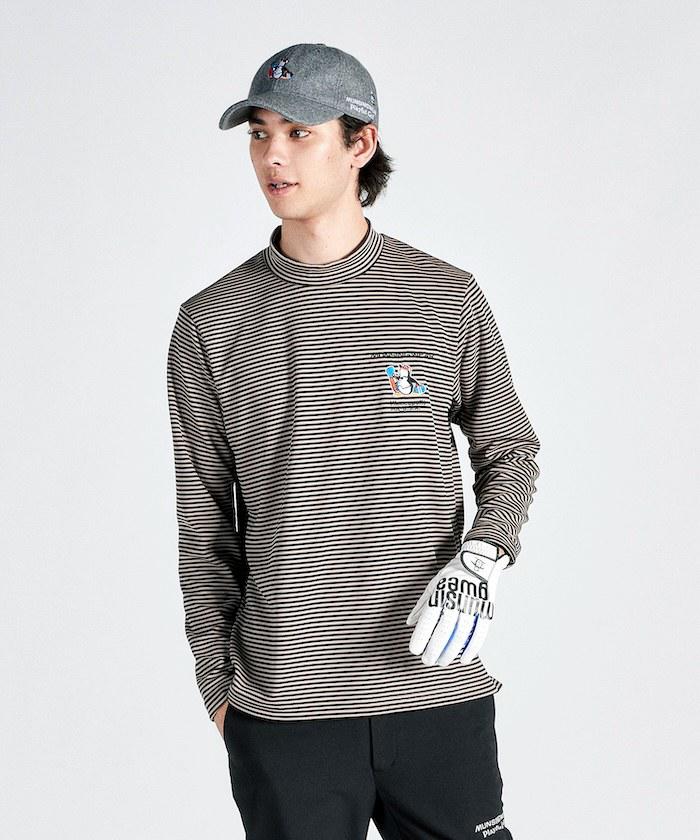 【SALE/50％オフ】【公式】 マンシングウェア 【ENVOY】 ボーダーモックネック 長袖シャツ メンズ 吸汗 蓄熱保温 ストレッチ HEAT NAVI ゴルフウェア ゴルフ シャツ ウェア おしゃれ スポーツ ブランド MG4FLS52M 2024年秋冬モデル