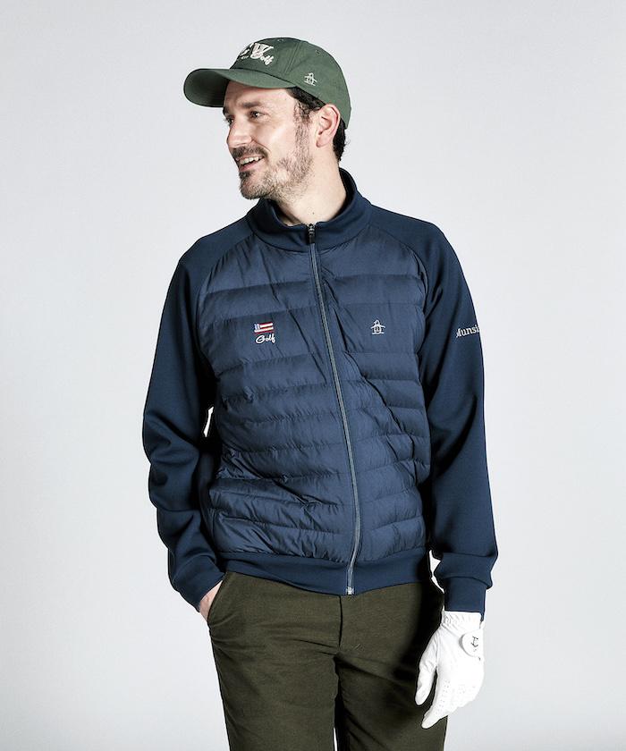 【SALE/30％OFF】【公式】マンシングウェア ハイブリッドブルゾン メンズ 撥水 蓄熱保温 HEAT NAVI ゴルフウェア ゴルフ ジャケット ブルゾン 防寒 ウェア おしゃれ スポーツ ブランド 2024年秋冬モデル MG4FJK22M