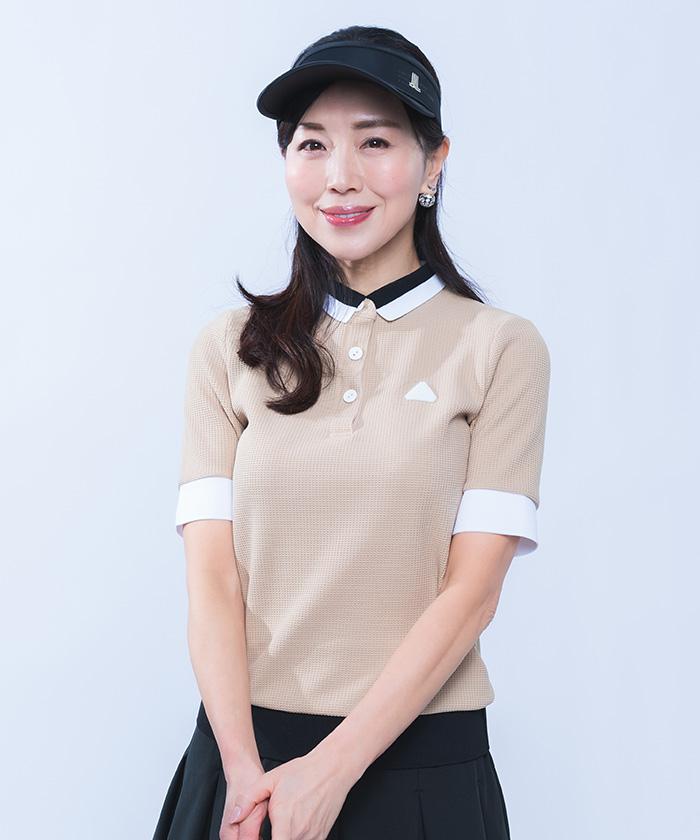 【公式】【SALE/30%OFF】 ランバン スポール ワッフル5分袖ポロシャツ【吸汗 / ストレッチ / UVカット】 レディス 半袖シャツ 日本製 ゴルフ ウェア ポロシャツ ゴルフウェア おしゃれ セール スポーツ ブランド 2024年春夏モデル VLX1541Y9