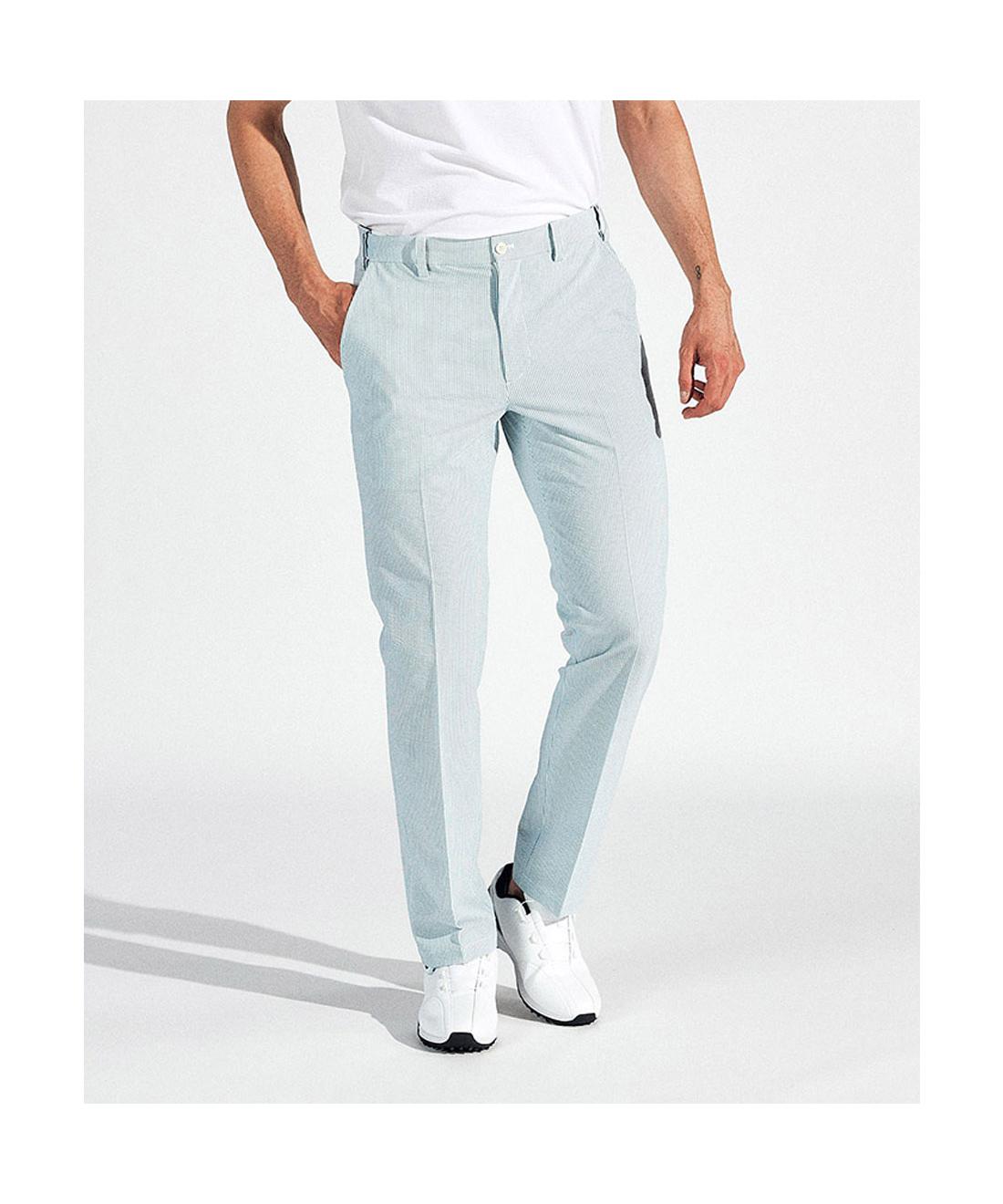 【11/22-11/25 P10倍・10％OFFクーポン】【公式】マンシングウェア ウエストフリーシアサッカーストライプパンツ メンズ 男性 2WAYストレッチ ロングパンツ ボトムス ゴルフ ウェア おしゃれ スポーツ ブランド MG5SLP23M 2025年春夏モデル