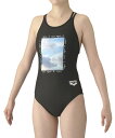 【公式】アリーナ arena 【agnes b. × arena】トレーニングワンピース(オープンバック)【返品不可商品】 レディース 女性 水泳 スイム スイミング プール 練習 スポーツ ブランド 2025年春夏モデル AGNES2504