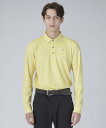 【公式】ランバン スポール LANVIN SPORT ロゴモチーフ総柄 長袖シャツ 蓄熱保温 吸汗速乾 UV メンズ 男性 ポロシャツ ゴルフ おしゃれ スポーツ ブランド 2025年春夏モデル VG5SLS12M