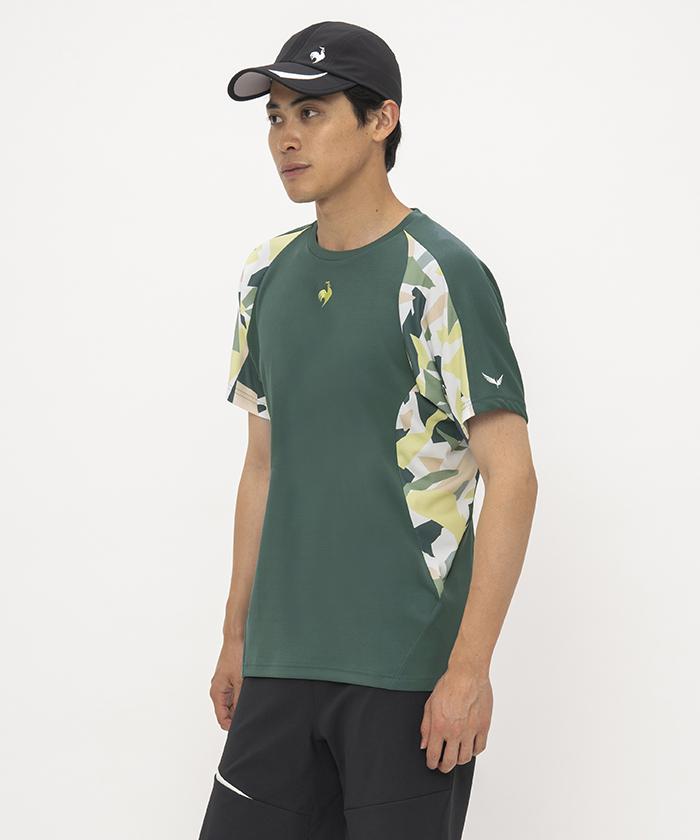 楽天デサント公式通販　楽天市場店【SALE/30％OFF】【公式】ルコックスポルティフ テニス エールフォルム グラフィックゲームシャツ メンズ JTA公認 吸汗速乾 UVカット 遮熱 クーリング効果 半袖Tシャツ テニスウェア 新規セール スポーツブランド 2024年秋冬モデル LN4FHT10M