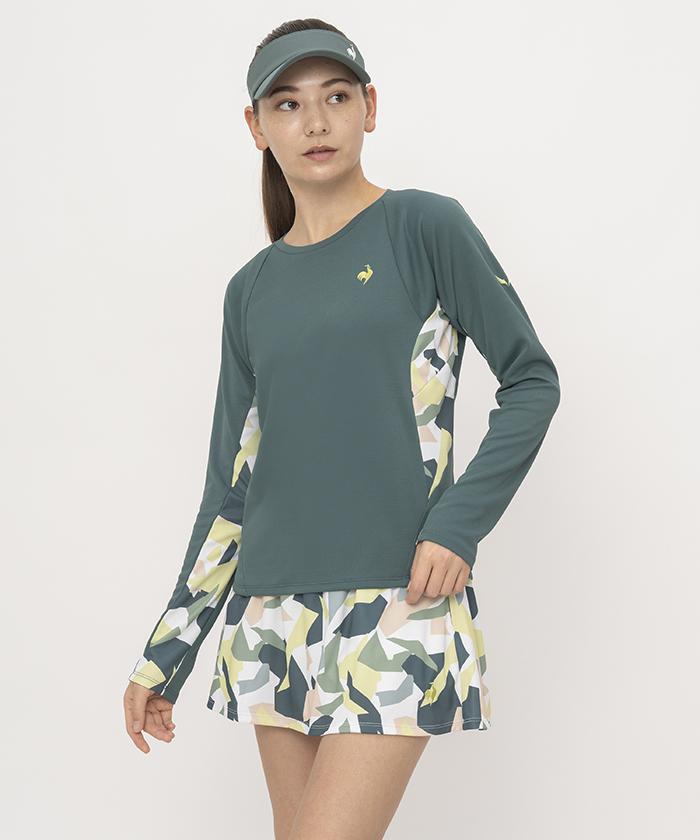 楽天デサント公式通販　楽天市場店【SALE/29％OFF】【公式】ルコックスポルティフ テニス エールフォルム グラフィック長袖ゲームシャツ レディース JTA公認 吸汗速乾 UVカット 遮熱 クーリング効果 テニスウェア シャツ スポーツ ブランド 2024年秋冬モデル LN4FLT10L