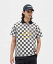 【公式】マンシングウェア Munsingwear チェッカーフラッグ総柄プリント半袖ポロシャツ メンズ 男性 吸汗速乾 ストレッチ ウェア ゴルフ おしゃれ スポーツ ブランド 2025年秋冬モデル MG5FHS50M