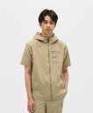 限定クーポン【公式】 MOVESPORT デサント ムーブスポーツ ストレッチウーブン 半袖フーディージャケット メンズ 男性 はっ水/2WAYストレッチ/UV CUT(UPF50+) トレーニング スポーツ ブランド 2025年秋冬モデル ST5FJK20M