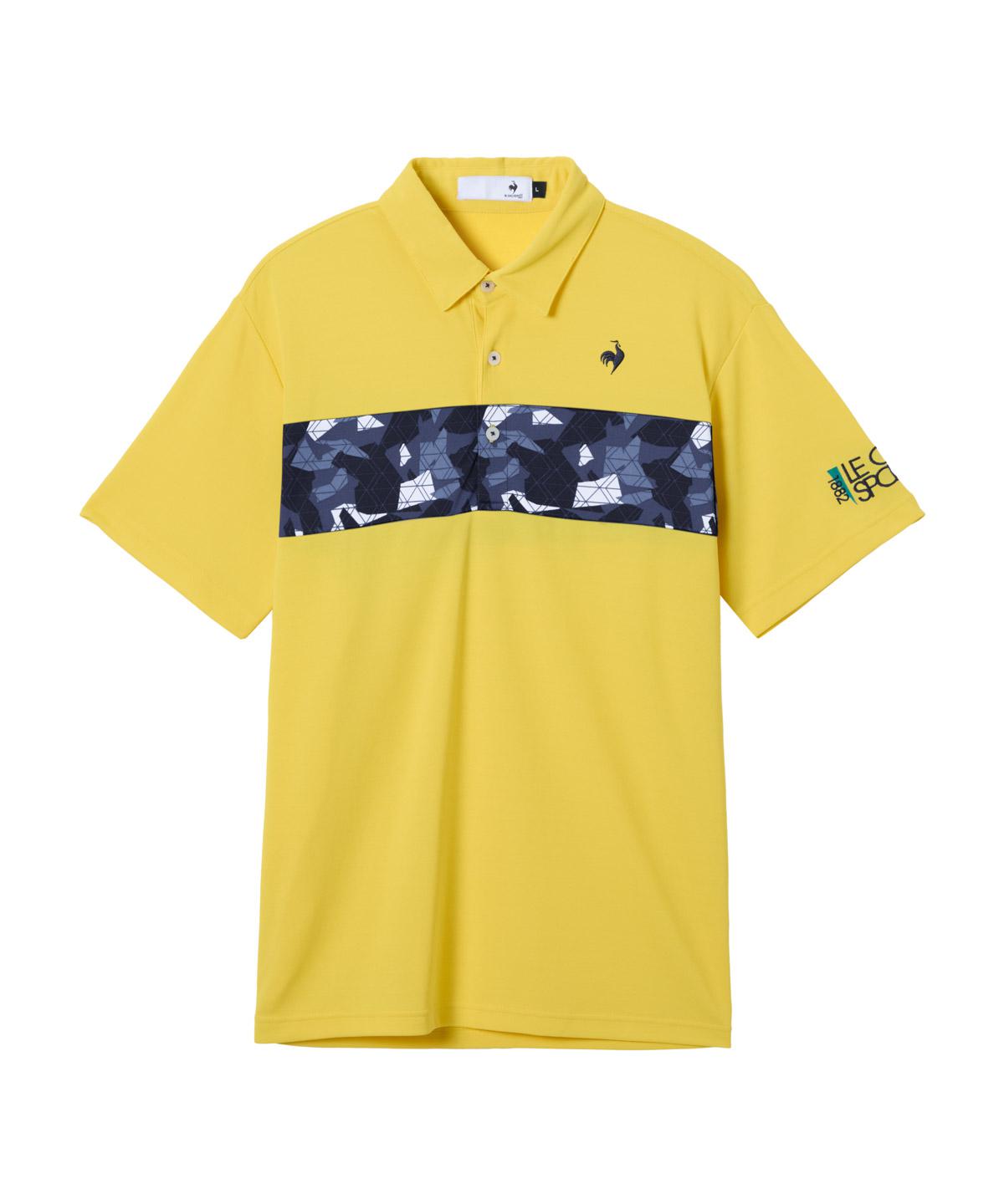 【公式】ルコックスポルティフ ゴルフ le coq sportif golf 切替プリント半袖シャツ メンズ 男性 吸汗..