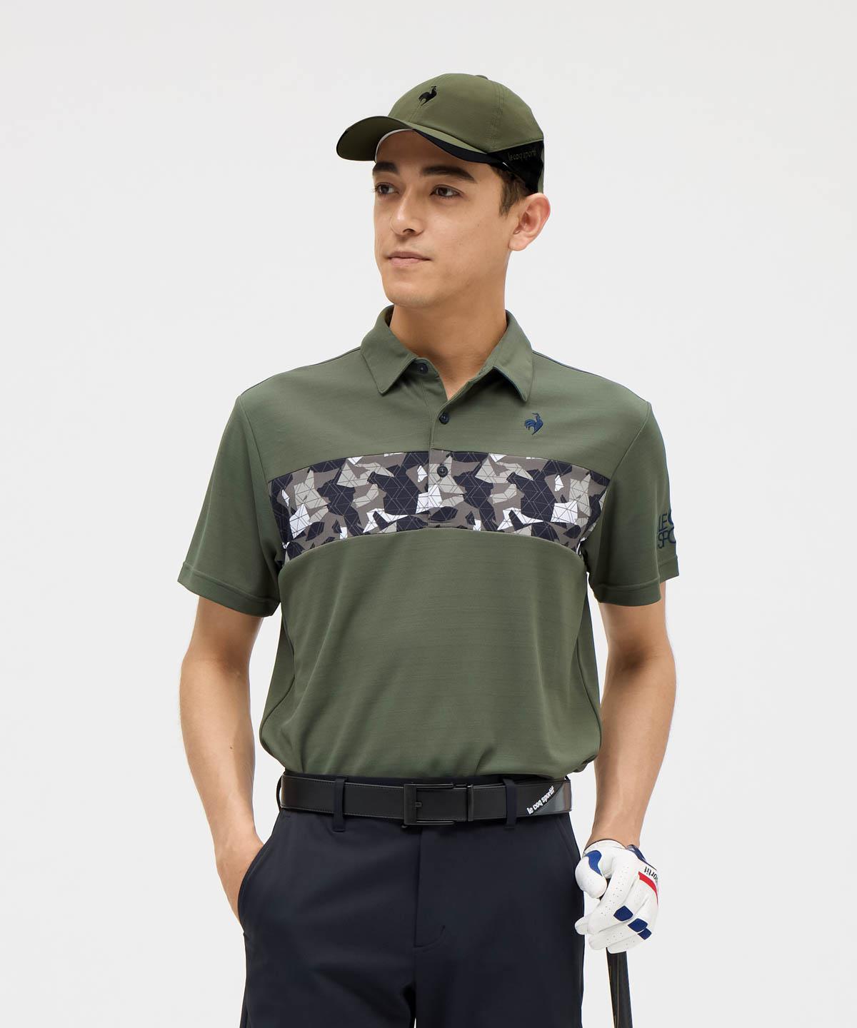 【公式】ルコックスポルティフ ゴルフ le coq sportif golf 切替プリント半袖シャ...