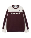 【公式】ルコックスポルティフ le coq sportif ハーフゲージニットクルーネックスウェット 丸首 メンズ 男性 吸汗 ストレッチ UV CUT(UPF50+) トレーニング スポーツ ブランド 2025年秋冬モデル LU5FSW42M