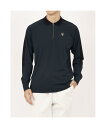 【公式】ランバン スポール LANVIN SPORT ニットソーハイブリットシャツ メンズ 男性 部分UVカット UPF50+ 部分防風 長袖シャツ ゴルフ おしゃれ スポーツ ブランド 2025年秋冬モデル VG5FLS43M