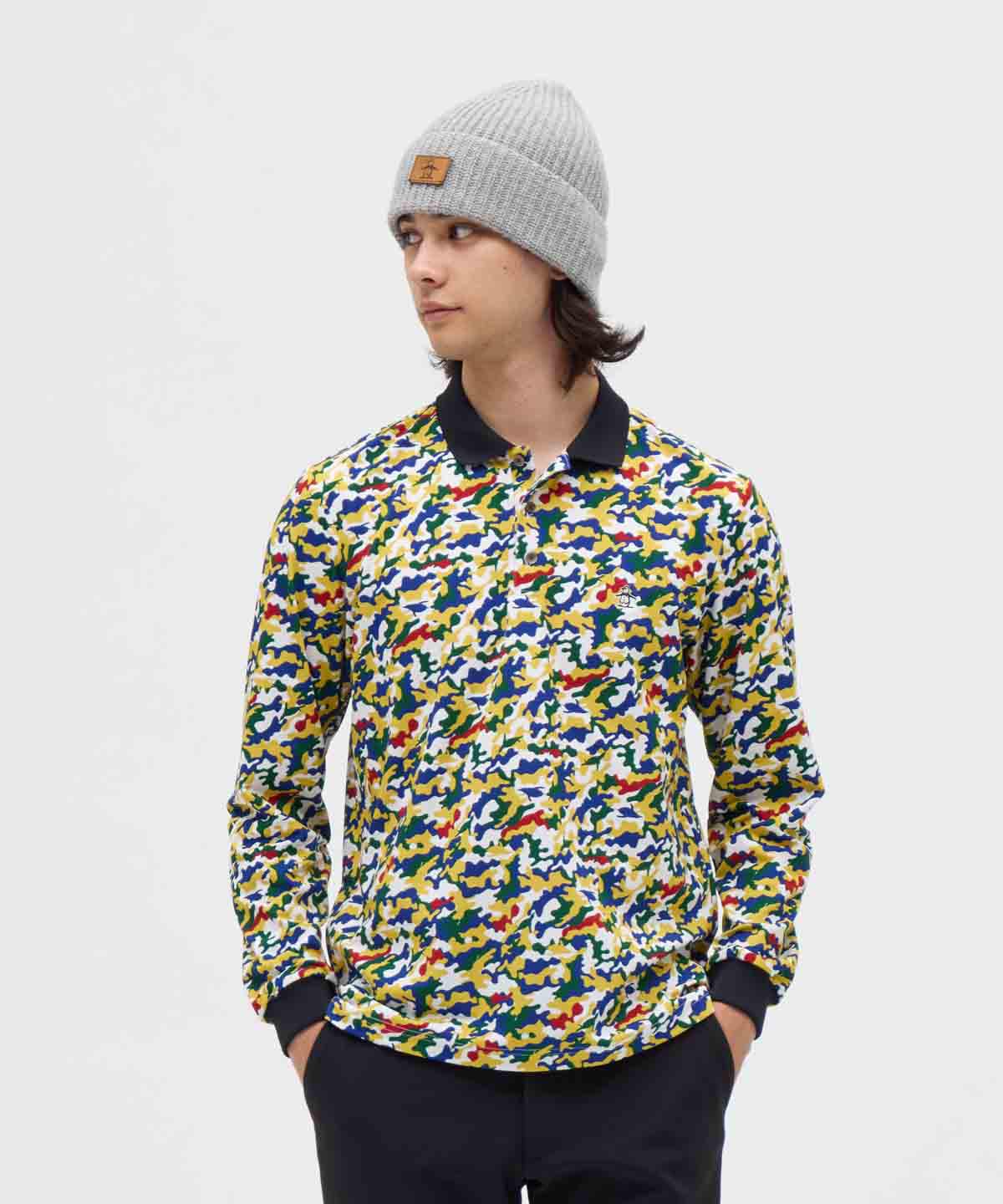 【楽天スーパーセール 40%OFF】【公式】マンシングウェア MUNSINGWEAR ストレッチペンギンカモフラージュプリント長袖ポロシャツ 総柄 メンズ 男性 ストレッチ UVカット ゴルフ おしゃれ MG5FLS51M 2025年秋冬モデル 2