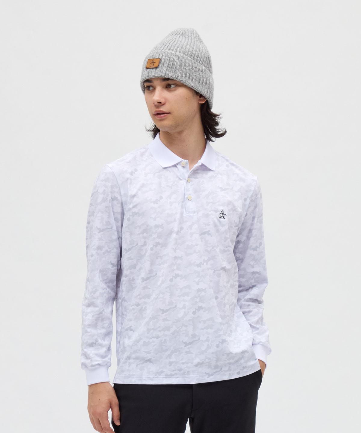 【楽天スーパーセール 40%OFF】【公式】マンシングウェア MUNSINGWEAR ストレッチペンギンカモフラージュプリント長袖ポロシャツ 総柄 メンズ 男性 ストレッチ UVカット ゴルフ おしゃれ MG5FLS51M 2025年秋冬モデル 3