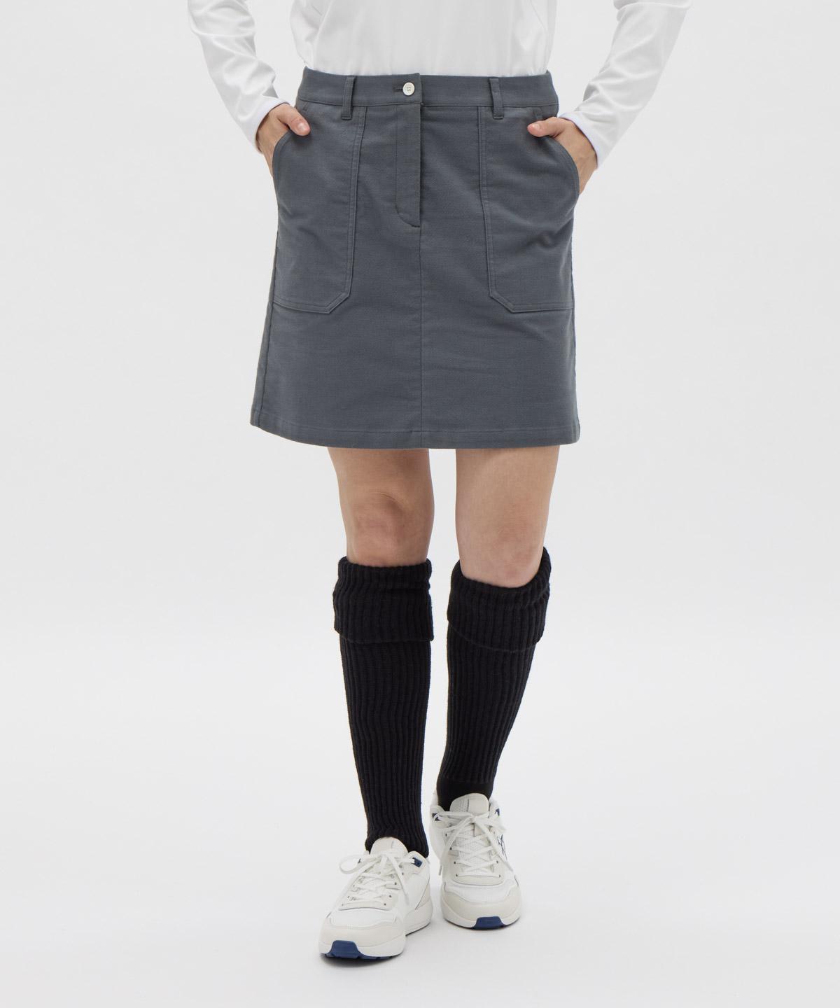 【11/22-11/25 P10倍・10％OFFクーポン】【公式】マンシングウェア Munsingwear バーズアイストレッチスエードスカート レディース 女性 ゴルフ ウエストゴム おしゃれ スポーティー 2025年秋冬モデル MG5FSK21L