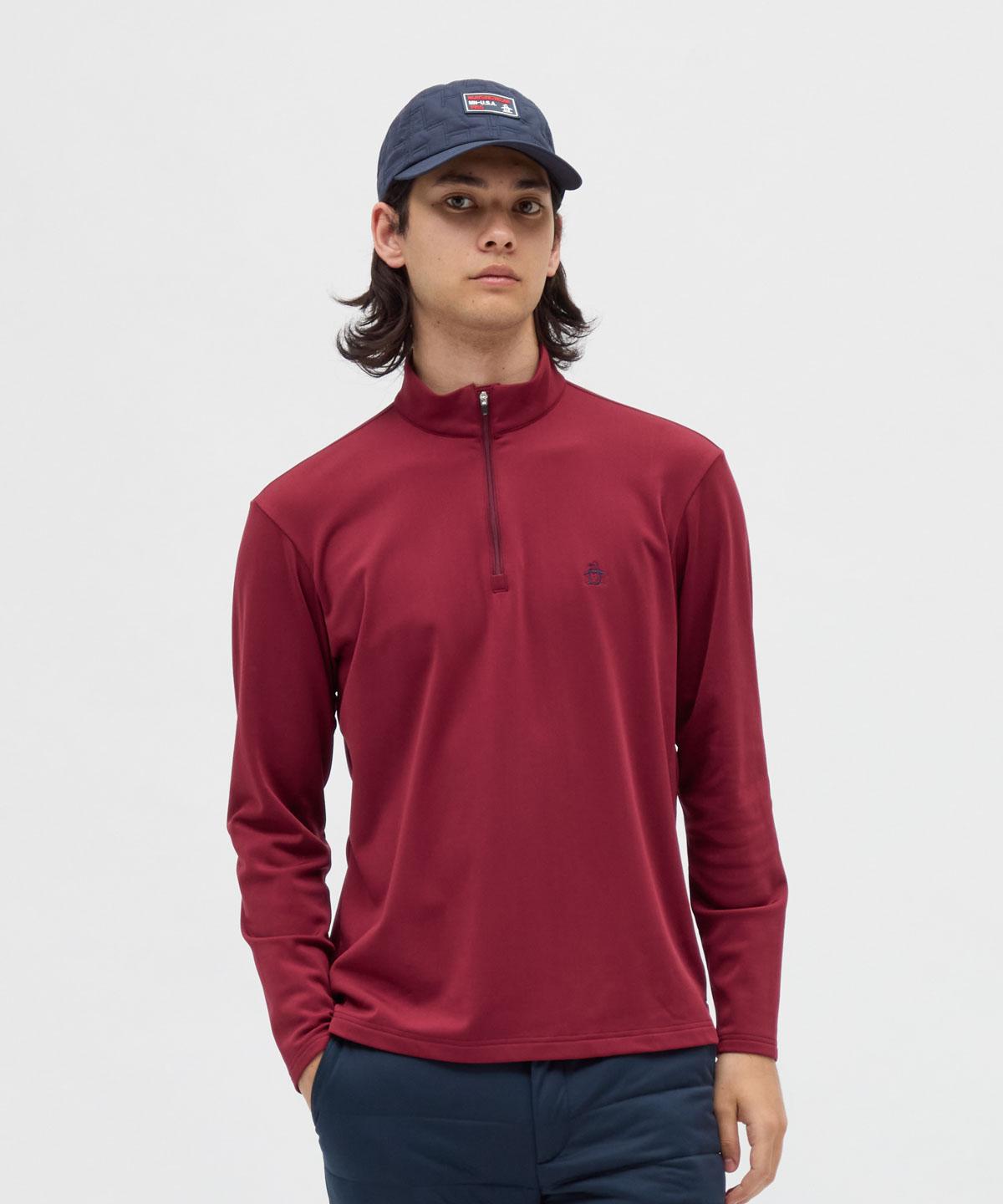 【マンシングウェア】マンシングウェア Munsingwear 保温ストレッチウォーモトリコットハーフジップ長袖シャツ_MG5FLS31M