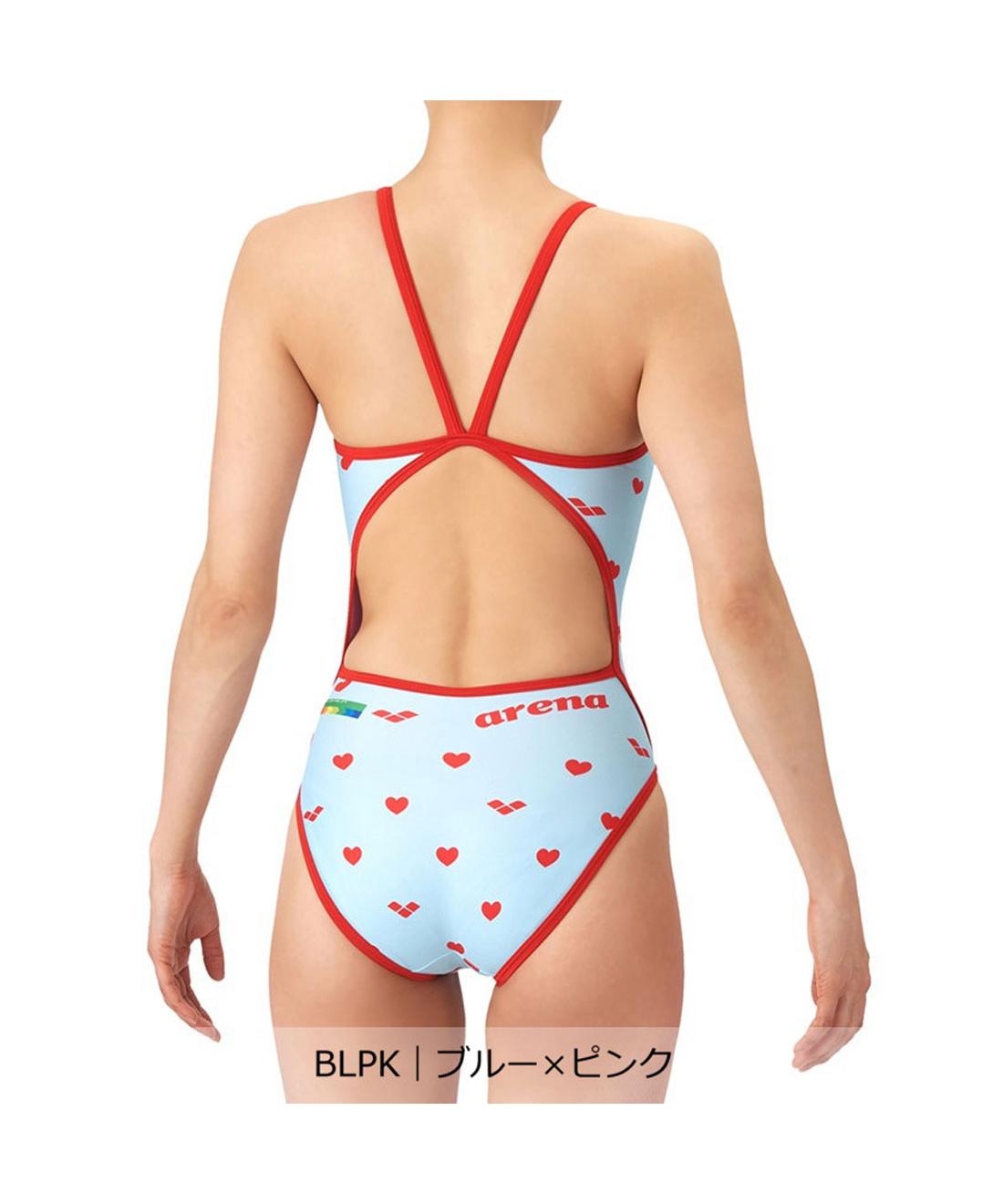 【公式】 アリーナ arena 【タフスーツ】トレーニングワンピース（オープンバック）【返品不可商品】 レディース 女性 水泳 スイム スイミング プール 大会 練習 バレンタイン ハート スポーツ ブランド 2026年春夏モデル AS6SWM43L