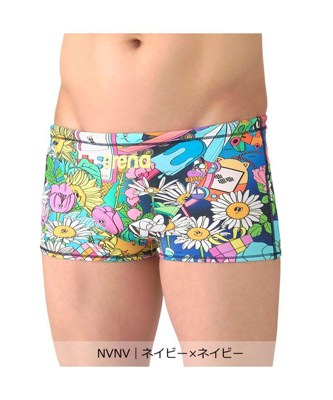 【公式】アリーナ arena 【タフスーツ】トレーニングスパッツ（ショートレッグ）【返品不可商品】 ポップ 総柄 カラフル 練習 大会 メンズ 男性 水泳 スイム スイミング プール スポーツ ブランド 2026年春夏モデル AS6SWMP2M