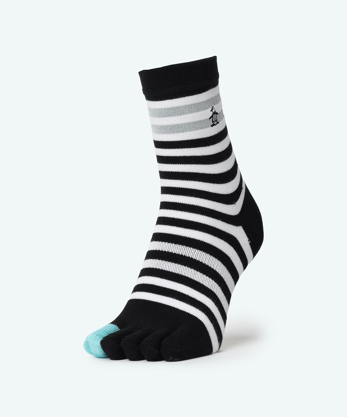 【公式】マンシングウェア MUNSINGWEAR ミドル丈 5本指ソックス 交換・返品不可 レディース 女性 抗菌防臭 指先立体構造 Yヒール 足底すべり止めプリント 日本製 ゴルフ 2026年秋冬新作モデル MG6FSO06L