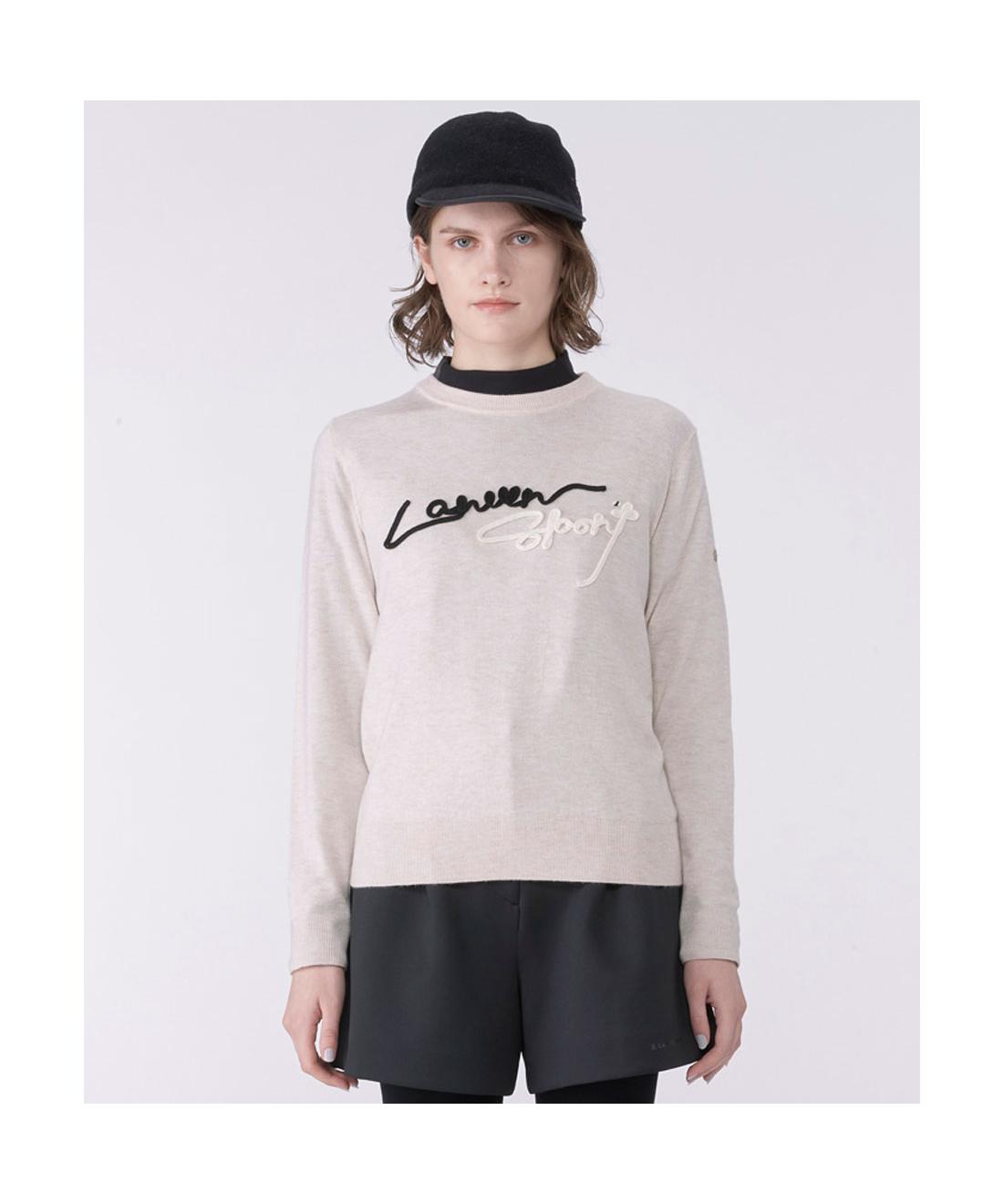 【ランバンスポール】ランバン スポール LANVIN SPORT ロゴコード刺繍クルーネックセーター_VG6FST21L